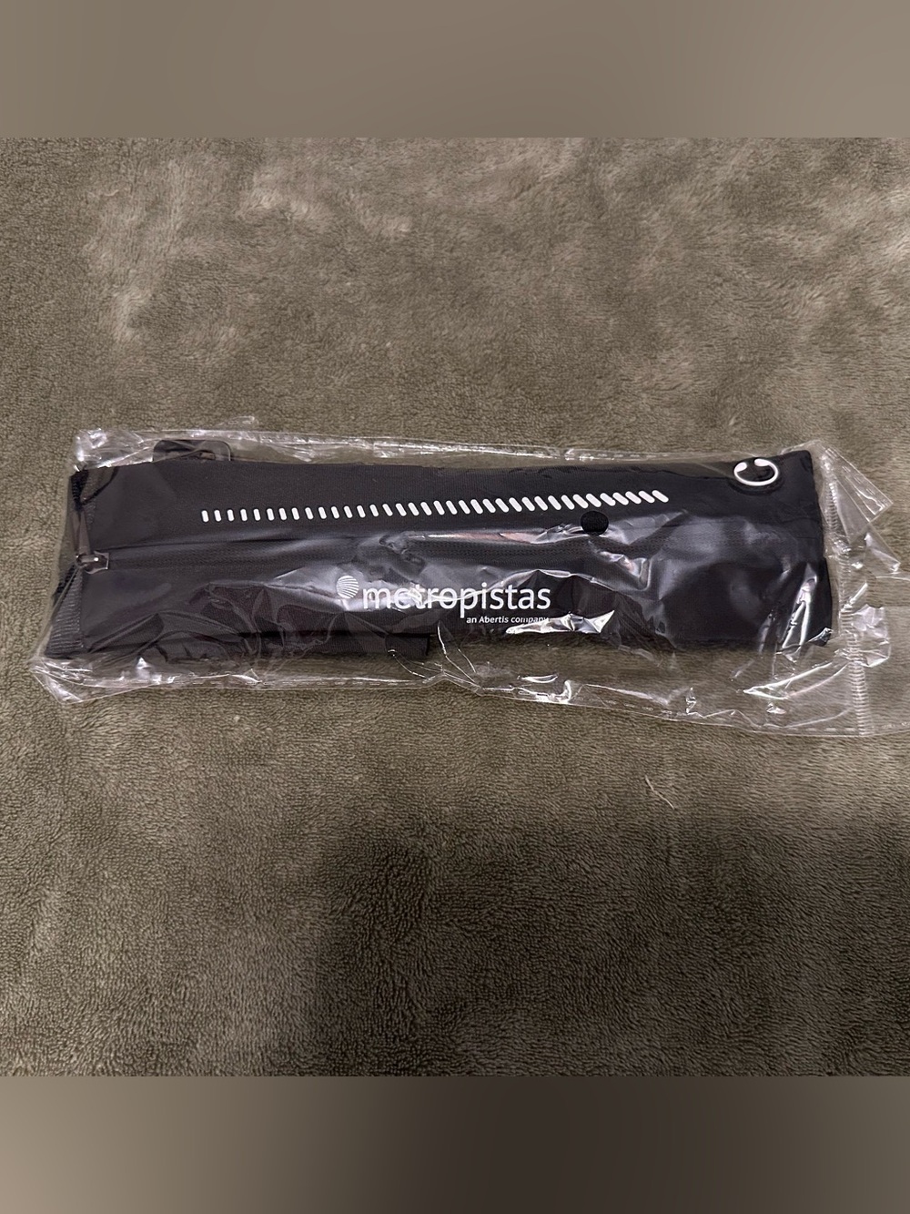 Black Zippered Running Belt